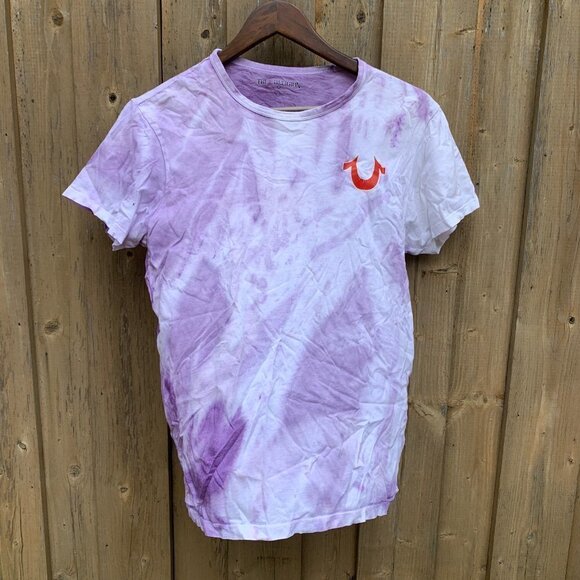True Religion Tie Dye Big Logo T Shirt Small - Picture 2 of 6